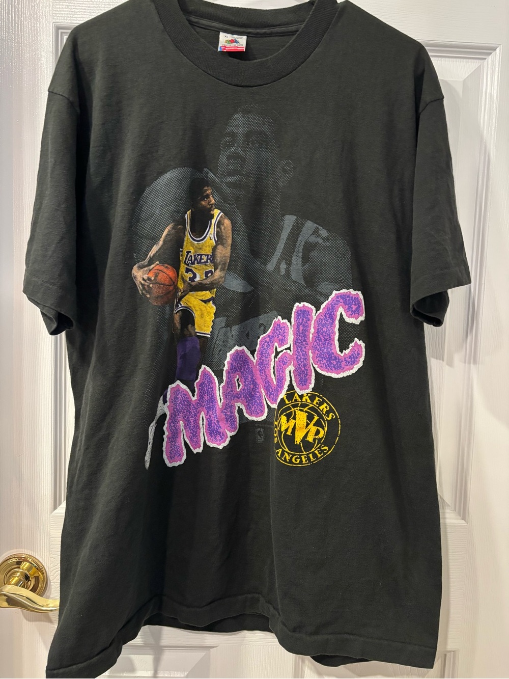 Vintage Magic Johnson Lakers Black Tee